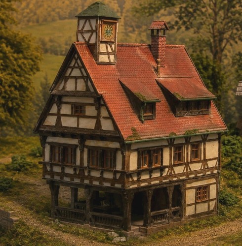 Diorama spur fachwerkhaus - diorama, h0